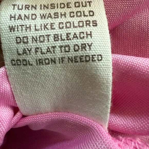 Pink linen v neck long Dress w/ flowy sleeves Medium ptp 14” 50” length - Picture 6 of 7